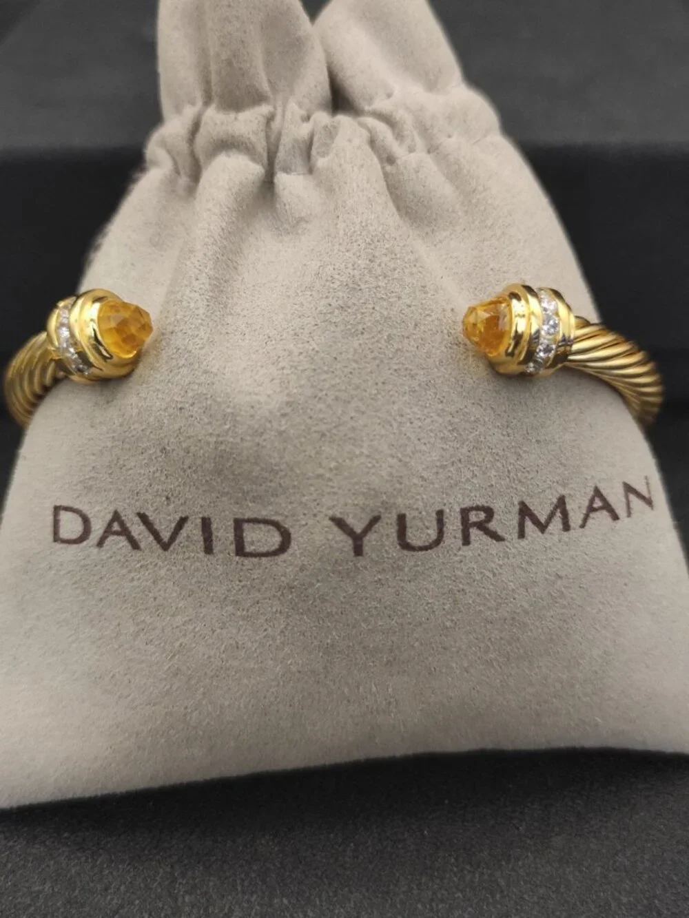😙David Yurman😙 5MM Yellow Diamond bracelet